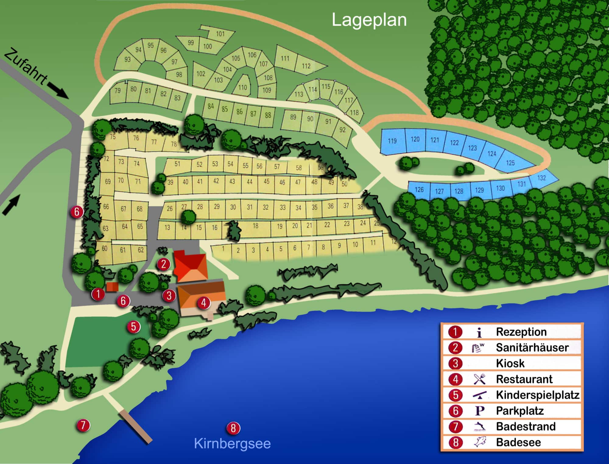 Lageplan Campingplatz Kirnbergsee